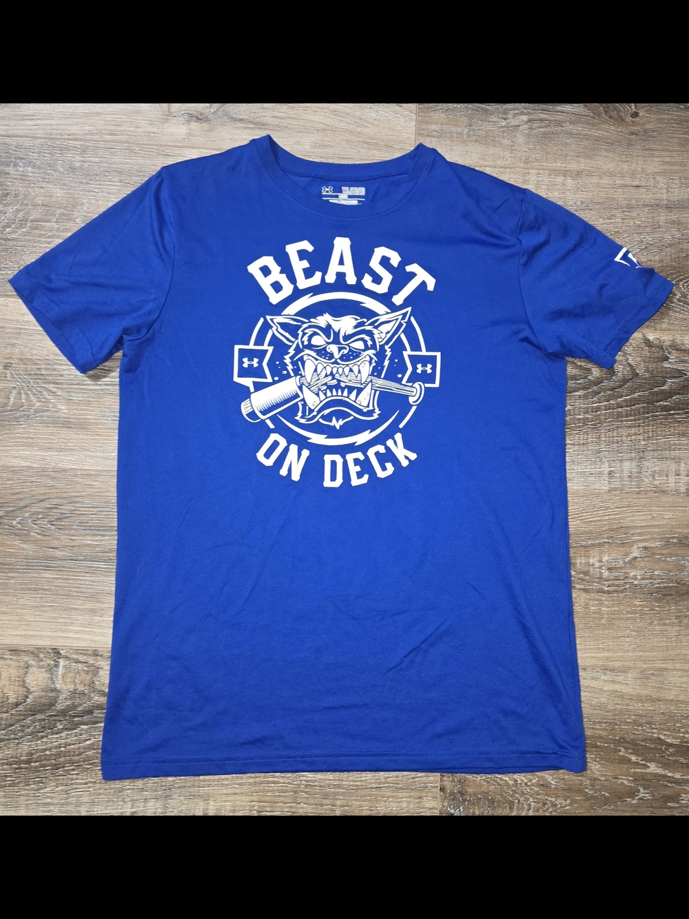 Under Armour Baseball Boys Beast On Deck Loose Heat Gear Blue YXL